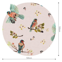 Uccello Cantante Pink – Tapeta Koło Standard