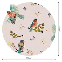 Uccello Cantante Pink – Standard Circle Wallpaper