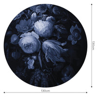 Boudoir Navy – Tapeta Koło Standard