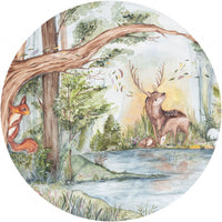 Deer Friends – Tapeta Koło Standard
