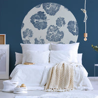 Foglia Navy – Circle Standard Wallpaper