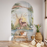 Deer Firends – Arch Wallpaper Standard