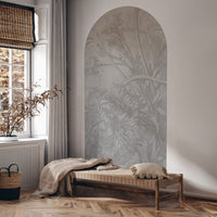 Grey Ombre Flower – Tapeta Łuk Standard