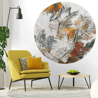 Grey Classic Flower – Circle Standard Wallpaper
