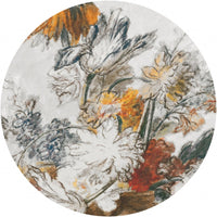 Grey Classic Flower – Tapeta Koło Standard