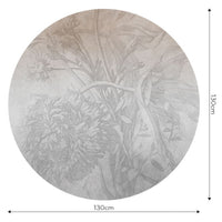 Grey Ombre Flower – Circle Standard Wallpaper