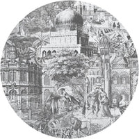 Gulliver Grey – Tapeta Koło Standard