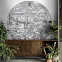 Gulliver Grey II – Standard Circle Wallpaper