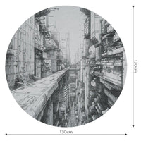 Cyber City – Tapeta Koło Standard