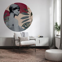 Onna Burgundy – Tapeta Koło Standard