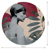 Onna Burgundy – Tapeta Koło Standard