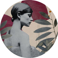 Onna Burgundy – Standard Circle Wallpaper