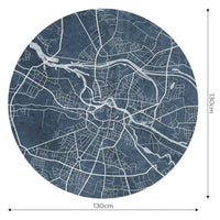 Breslau Blue – Standard Circle Wallpaper