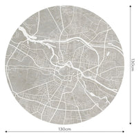 Breslau Grey – Standard Circle Wallpaper