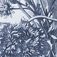 Blue Flower – Standard Bow Wallpaper