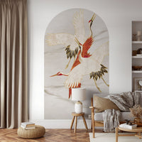Creamy Tsuru – Standard Bow Wallpaper