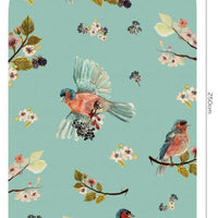 Uccello Cantante Mint – Standard Bow Wallpaper