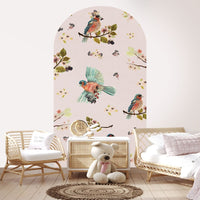 Uccello Cantante Pink – Standard Bow Wallpaper