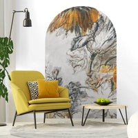 Grey Classic Flower – Standard Bow Wallpaper