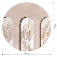 Libra Beige Lirio – Circle Standard Wallpaper