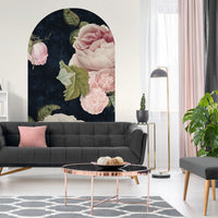 Roses Dark Blue – Standard Bow Wallpaper