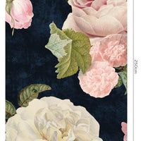 Roses Dark Blue – Standard Bow Wallpaper