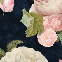 Roses Dark Blue – Standard Bow Wallpaper