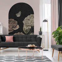 Roses Dark Black – Tapeta Łuk Standard