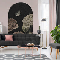 Roses Dark Black – Tapeta Łuk Standard