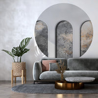 Libra Light Grey Harmony Ash – Tapeta Koło Standard