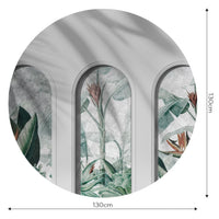 Libra Light Grey Rainforest – Tapeta Koło Standard