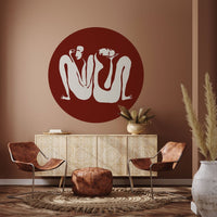 Couple Burgundy – Circle Standard Wallpaper