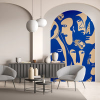 Faces Cobalt – Tapeta Łuk Standard