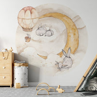 Moonie Beige – Tapeta Koło Standard