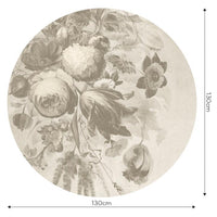 Boudoir Greige – Tapeta Koło Standard
