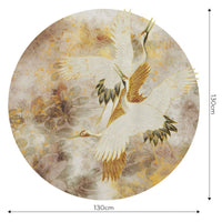 Beige Tsuru – Circle Standard Wallpaper