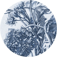 Blue Flower – Tapeta Koło Standard