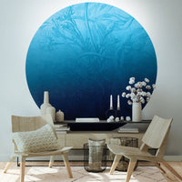 Blue Ombre Flower – Circle Standard Wallpaper