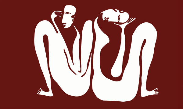 Couple Burgundy- Tapeta w standaryzowanych rolkach