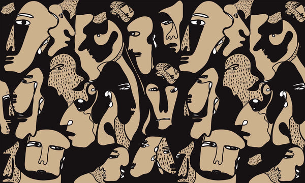 Faces- Tapeta w standaryzowanych rolkach