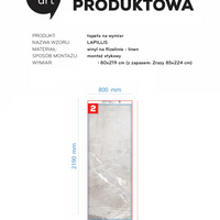 Lapillis linen 80x219