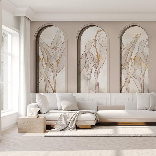 Libra Beige Lirio - Tapeta w standaryzowanych rolkach