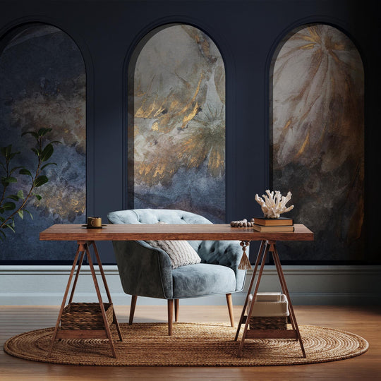 Libra Graphite Harmony Blue - Tapeta w standaryzowanych rolkach