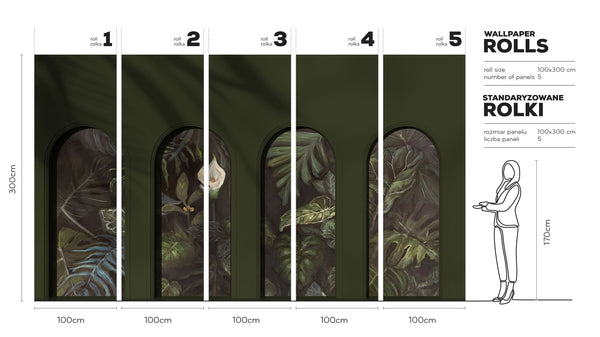 Libra Olive Calla - Tapeta w standaryzowanych rolkach