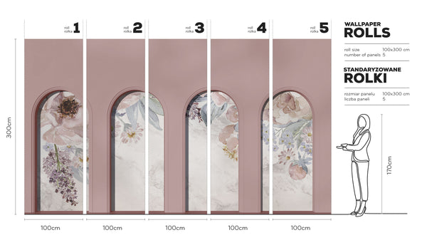 Libra Pink Nettare - Tapeta w standaryzowanych rolkach