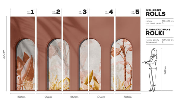 Libra Rainforest Rust - Tapeta w standaryzowanych rolkach