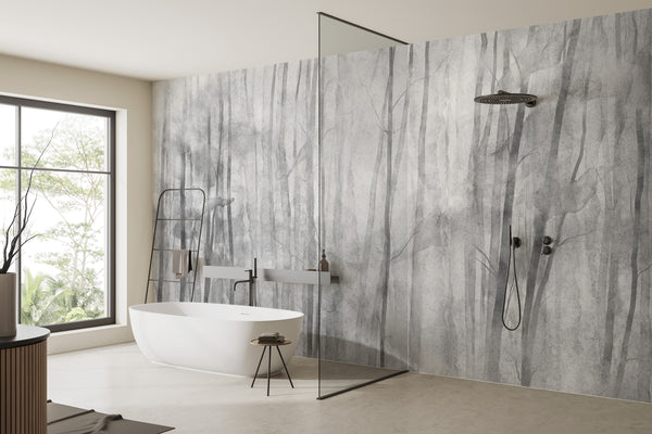 Mori Grey - Tapeta w standaryzowanych rolkach