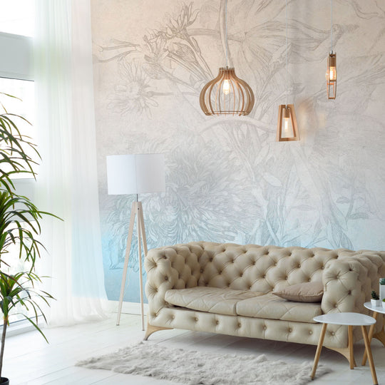 Sisal Ombre Flower - Tapeta w standaryzowanych rolkach