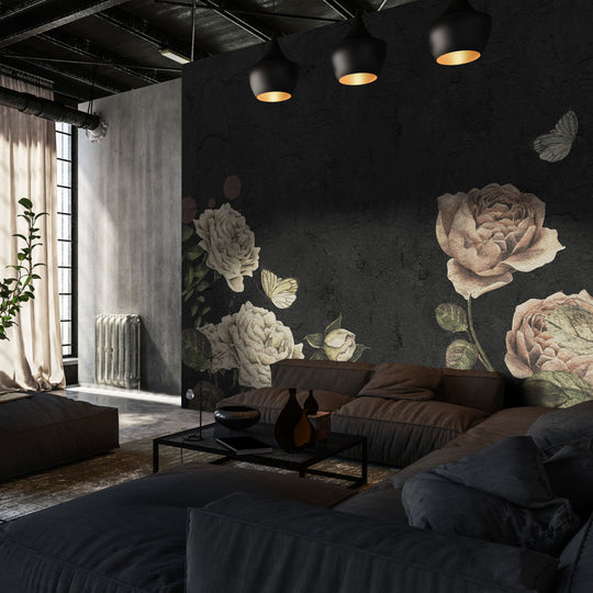 Tapeta Rose Dream Black