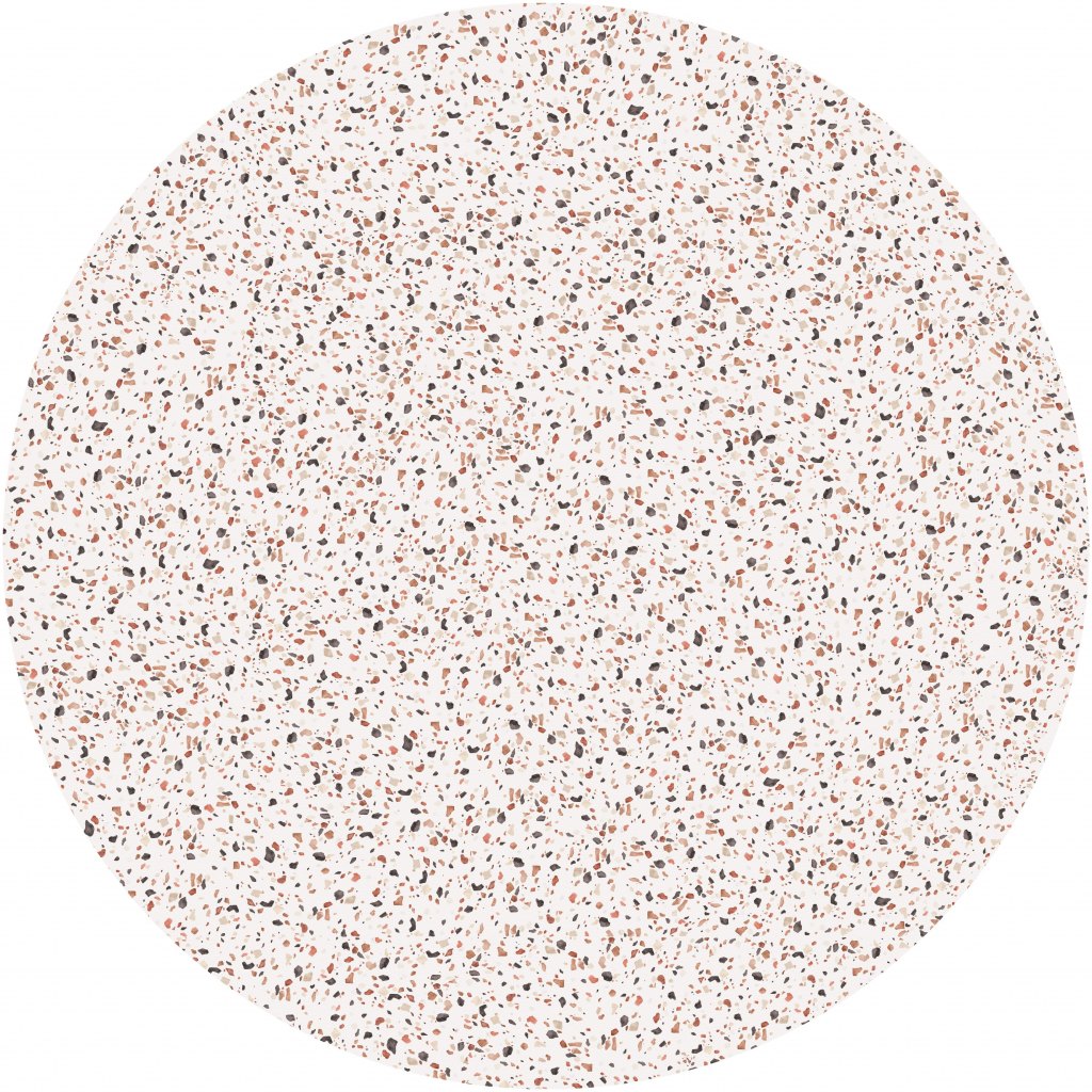 Terrazzo Rust – Tapeta Koło Standard